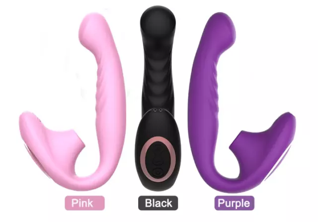 Vibrador Succionador 2 en1 Masajeador PuntoG Estimulador Clitoris JUGUETE SEXUAL