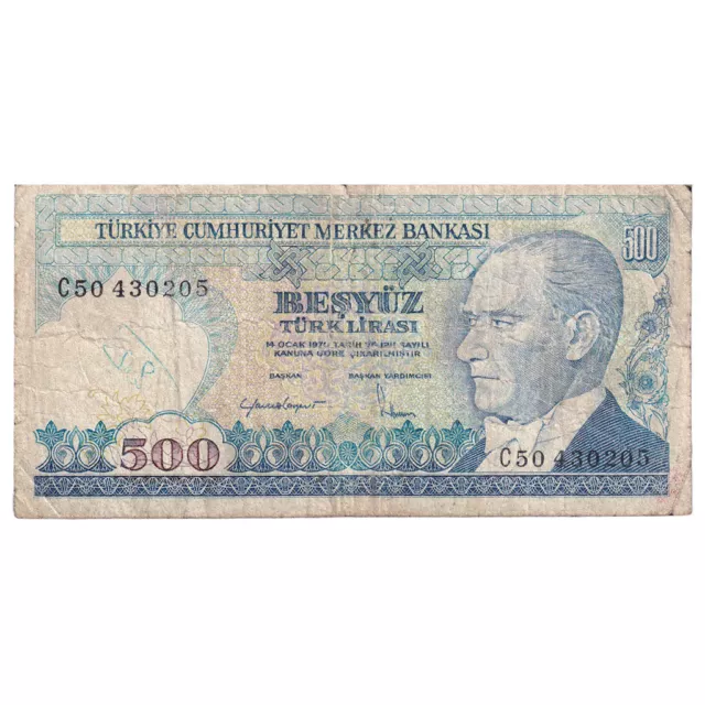 [#333902] Banknote, Turkey, 500 Lira, 1984, KM:195, VG