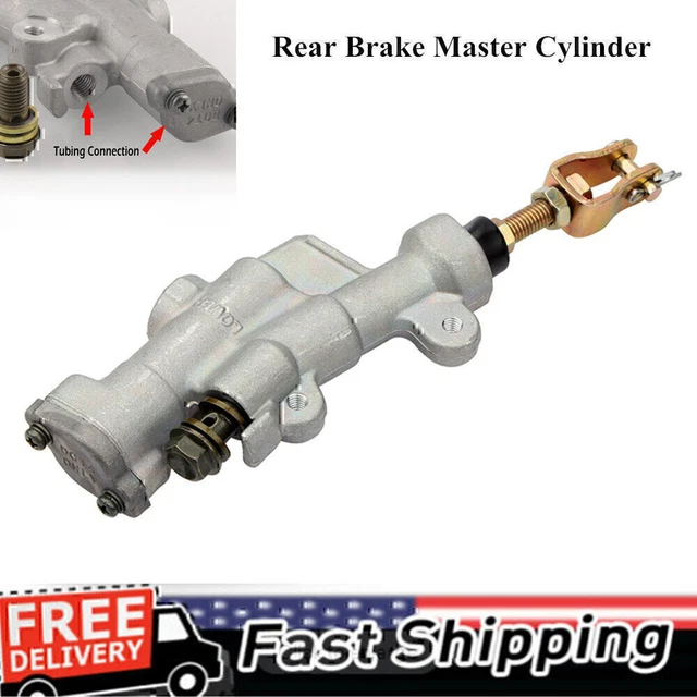Motorcycle Rear Foot Hydraulic Brake Master Cylinder Pump Pit Dirt Bike Aluminum