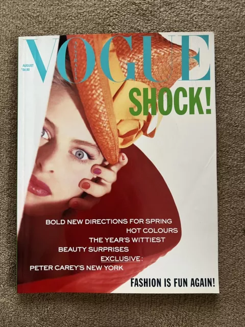 Vogue Australia August 1988 magazine vintage excellent cond.