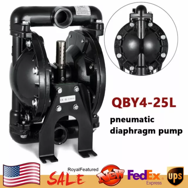 Air-Operated Double Pneumatic Diaphragm Pump Membrane Pump Transfer Pump 35GPM