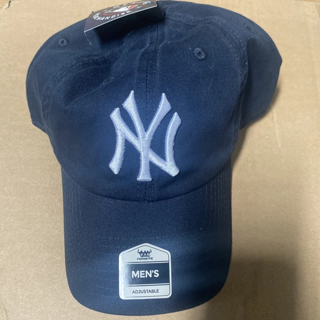 Navy Blue Mlb New York Yankees Ny Logo Adjustable Curved Bill Hat Cap Retro Nwt