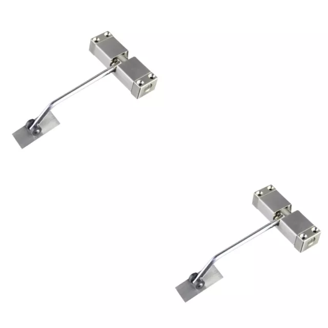Set of 2 Stainless Steel Door Closer Spring Hinges Auto Automatic