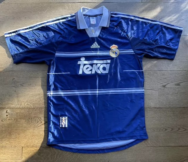 RARE Vintage Real Madrid 1998-99 Away Teka Football Shirt Size M