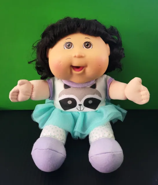 Cabbage Patch Kids with Raccoon Dress Sitting Doll