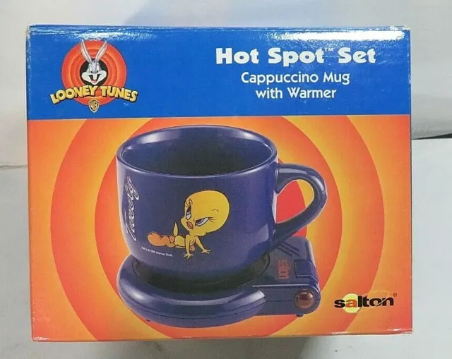 Looney Tunes Hot Spot Set Mug Warmer Tweety Bird Coffee Mug Vintage new