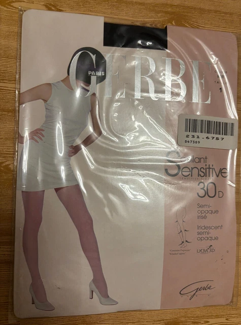 Collant Vintage Gerbe - Coloris Cappuccino - Taille S - Nylon Et Coton