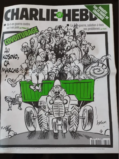 Charlie hebdo n°356 du 14/04/1999; Covoiturage au Kosovo