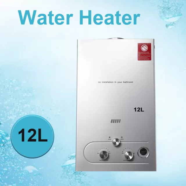 Portable 12L Instant Gas Hot Water Heater 24KW LPG Outdoor Shower Water System