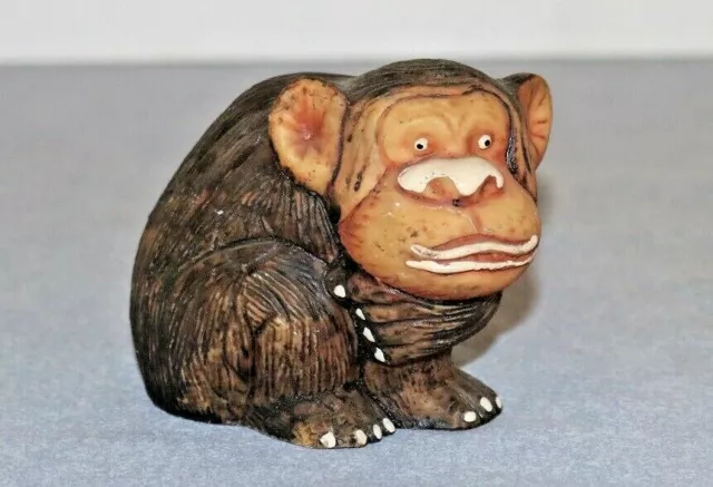 Vintage Gorilla Resin Figurine 4 inch Heavy Made in Taiwan
