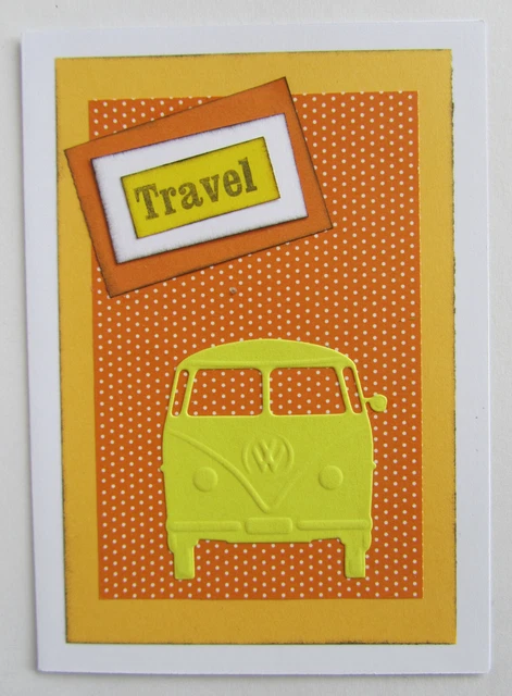 3D KARTE VW Bulli Travel Geburtstag Gratulation Glückwunsch Reise