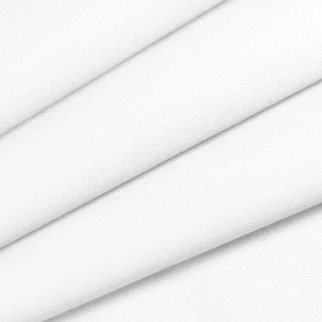 CLEARANCE White 100% Natural Cotton Woven Soft Handle Quality Fabric Material