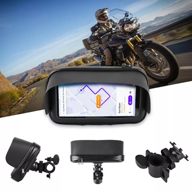 Waterproof Motorcycle Bicycle Cell Phone/GPS Holder Case Bag Mount For Handlebar