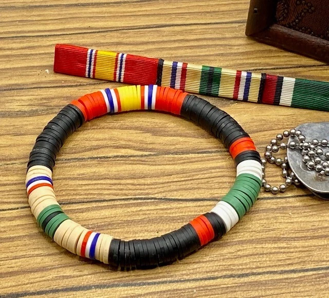Desert Storm/Kuwait Liberation-Saudi/National Defense Veteran Ribbon Bracelet Desert Storm/Kuwait Liberation-Saudi/National Defense Veteran Ribbon Bracelet