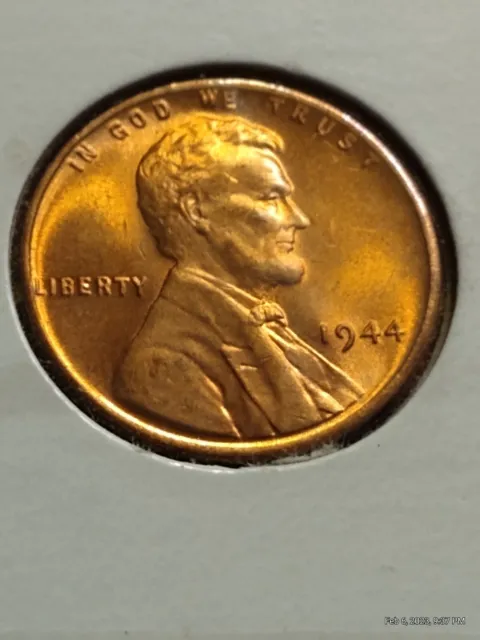 1944 P Lincoln Wheat Cent Brilliant Uncirculated (BU) Choice Penny