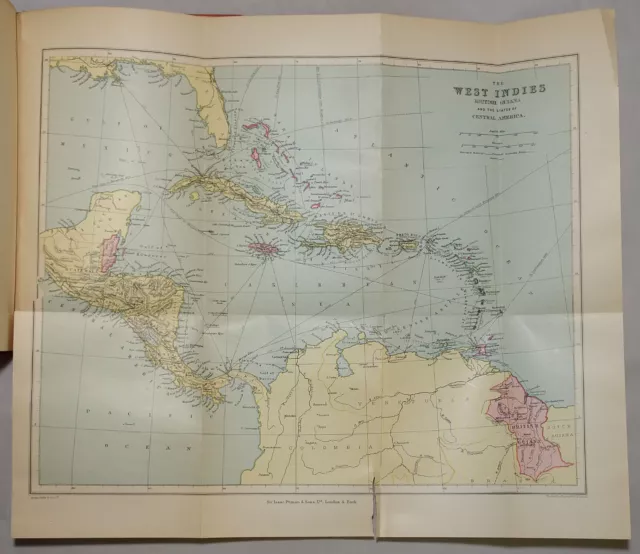 The British West Indies Book WITH MAP - Algernon E. Aspinall - HC 1913