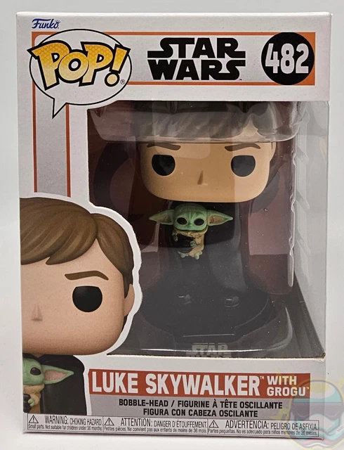 Funko Pop Star Wars LUKE SKYWALKER WITH GROGU #482 Bobble Head Figure Protector