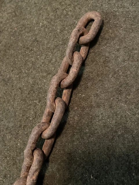 Vintage Antique Chain Plant Hanger Farmhouse Steampunk Hearth Eye Hook 6