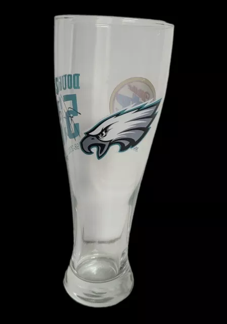 MILLER LITE EAGLES NFL GLASS Douglas PHILLY Pilsner beer Philadelphia Barware