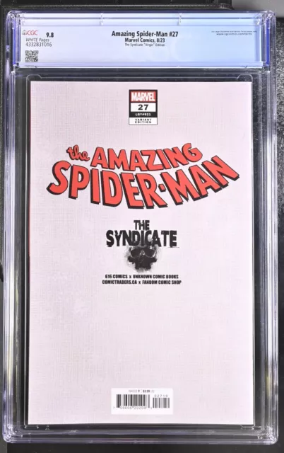 Amazing Spider-Man #921 CGC 9.8 The Syndicate ""Virgin"" Edition 2