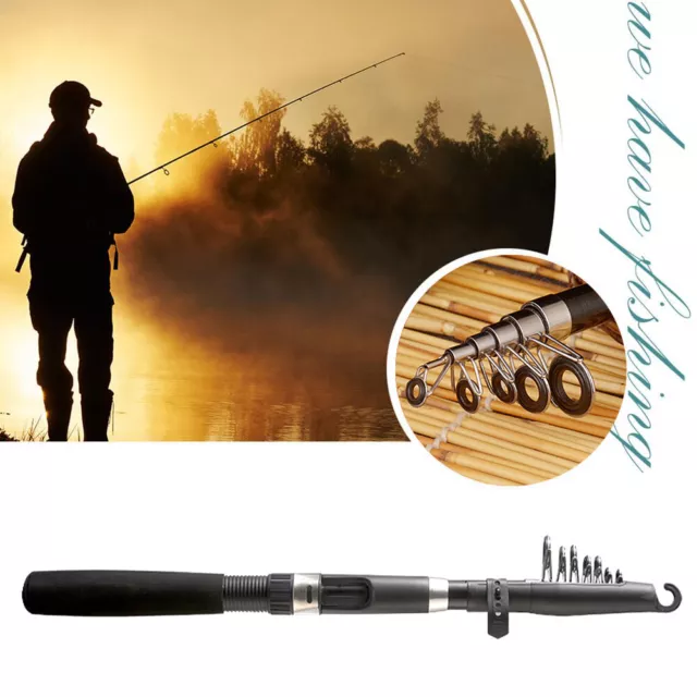 PORTABLE FISHING ROD Tackle Sea Pole Accessories for Ocean Lake