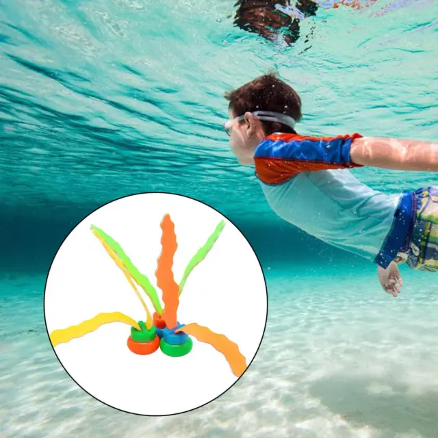 3pcs Children Plants Diving Toy Sea Plants Summer Shipwreck Swimming Pool