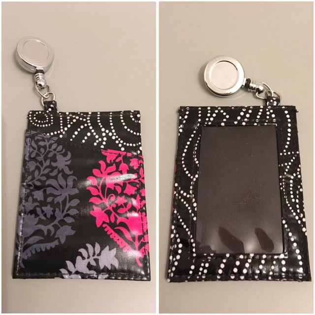 VERA BRADLEY RETRACTABLE ID Badge Holder Northern Lights 12.50 PicClick