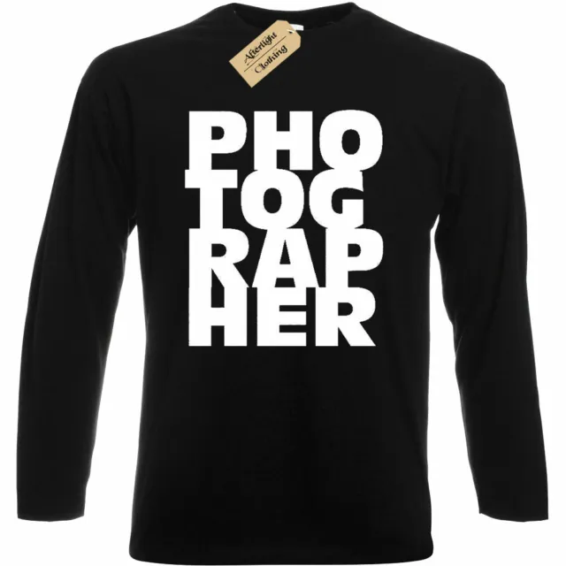 Mens Photographer Gift Tee Photography T-Shirt Camera Long sleeve top