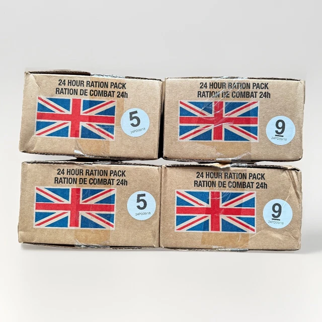 BRITISH ARMY 24HR Ration Pack Military MRE Survival Camping Bushcraft ...