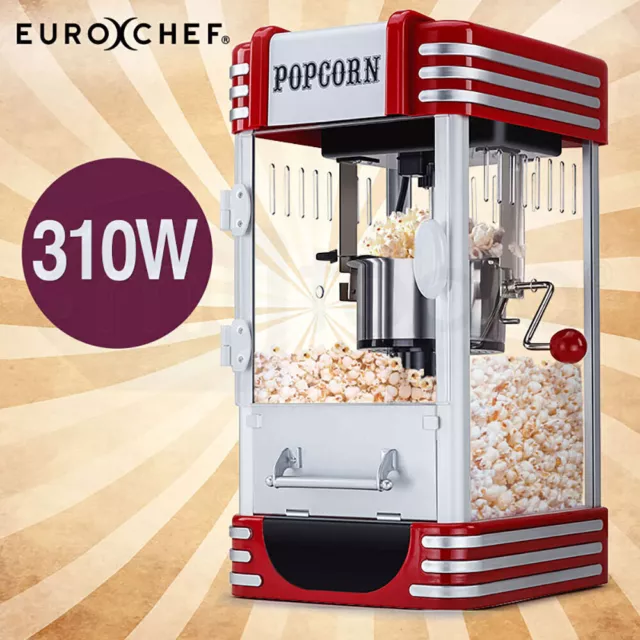 EUROCHEF Popcorn Machine - Popper Popping Classic Cooker Microwave