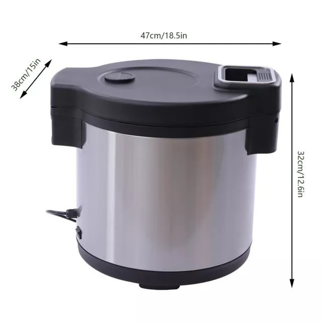 110W Electric Rice Warmer Stainless Steel 19 Liter Heating Rice Warmer