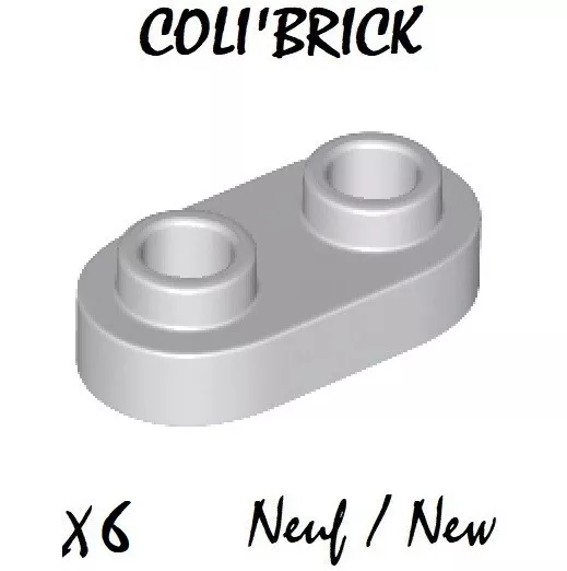 Lego® 73110, 6326482 plaque modifiée 6x6 avec 5 trous pour pin, gris