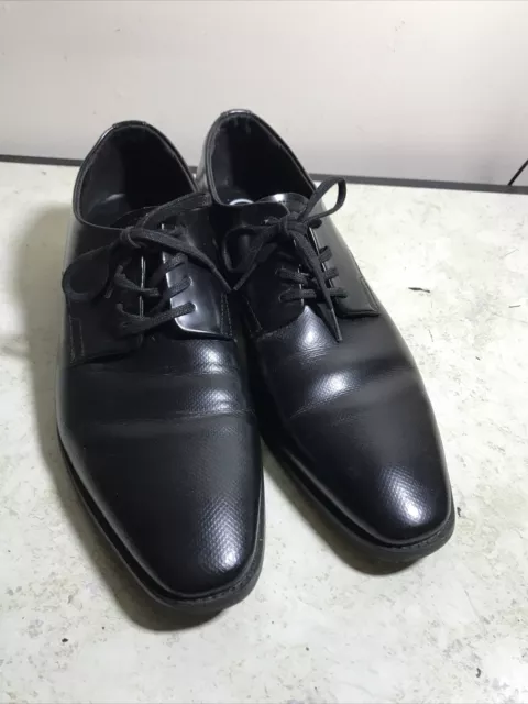 CALVIN KLEIN RAMSES Men's Black Leather Oxford Dress Shoes Size 10.5M ...