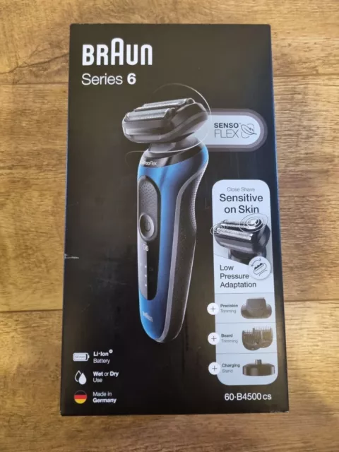 BRAND NEW SEALED Braun 60-B4500cs Series 6 Wet & Dry Men's Electric Shaver Blue