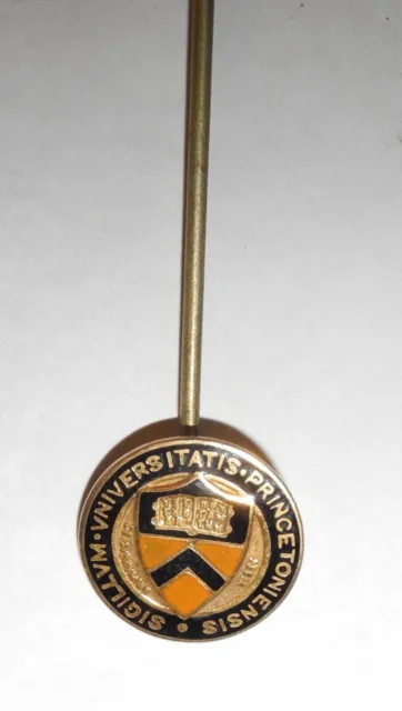 1900's Princeton University School Logo Pin Medal Award Hat Stickpin 14K GOLD