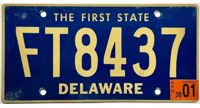 *99 CENT SALE*  2001 Delaware FARM TRUCK License Plate #8437 No Reserve