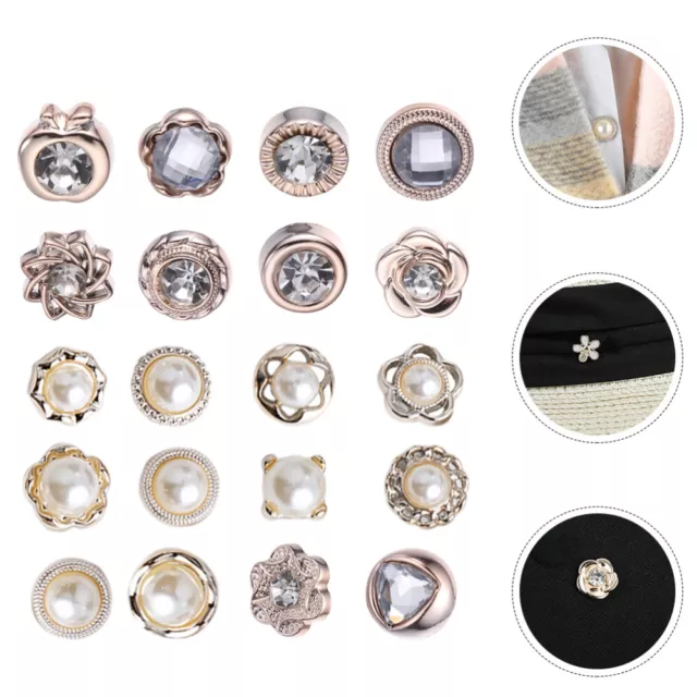 20 Pcs Anti Exposure Brooch Woman Clothes Brooches Pearl Jewelry