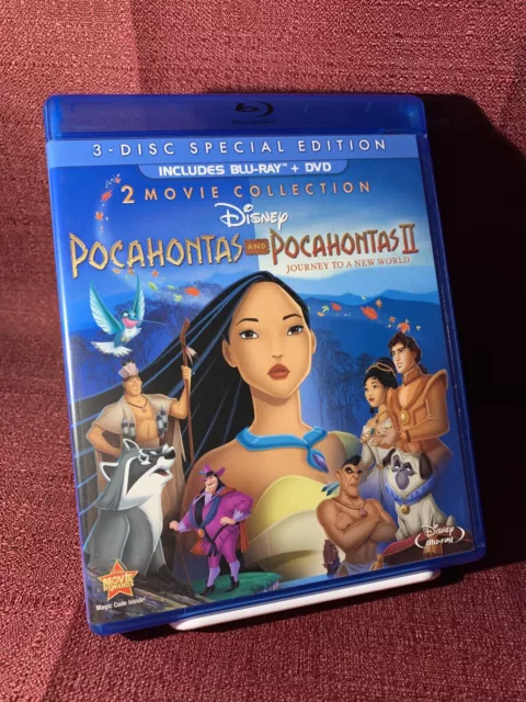 POCAHONTAS 1 + 2 Blu-Ray + DVD Disney 3-Disc Special Edition