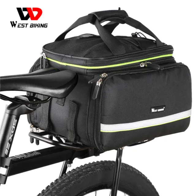 WEST BIKING Waterproof Bike Pannier MTB Bicycle Rack Pack Carrier Bag Trunk Bag