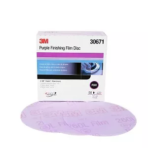 3M Purple Finishing Film Hookit Disc, 6 inch, P600 grit, 30671