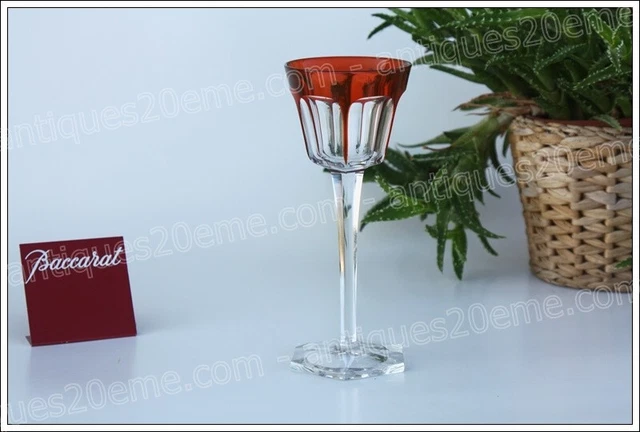 Verre à vin du Rhin en cristal de Baccarat modèle Harcourt orange - Roemer glass