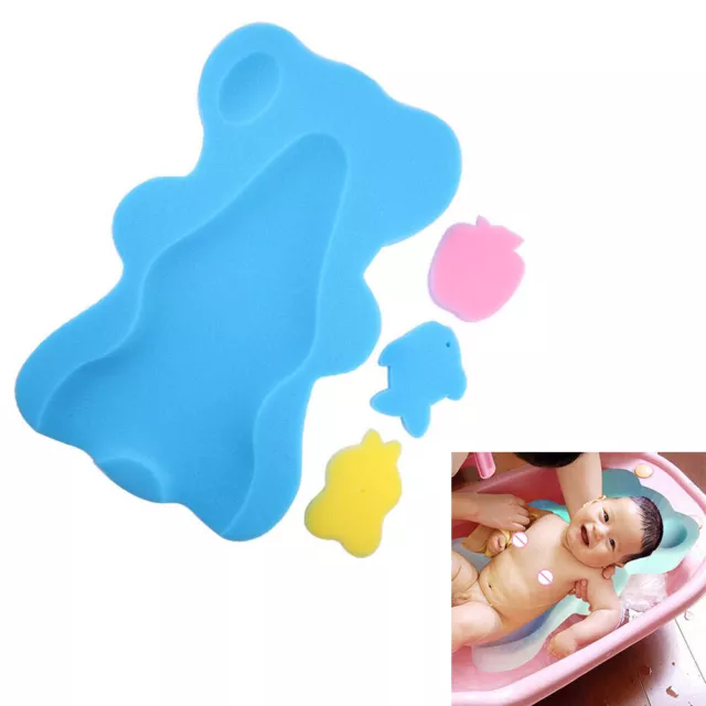 Supporto bagno bambino rete letto tascabile neonato cuscino in spugna doccia antiscivolo Regno Unito