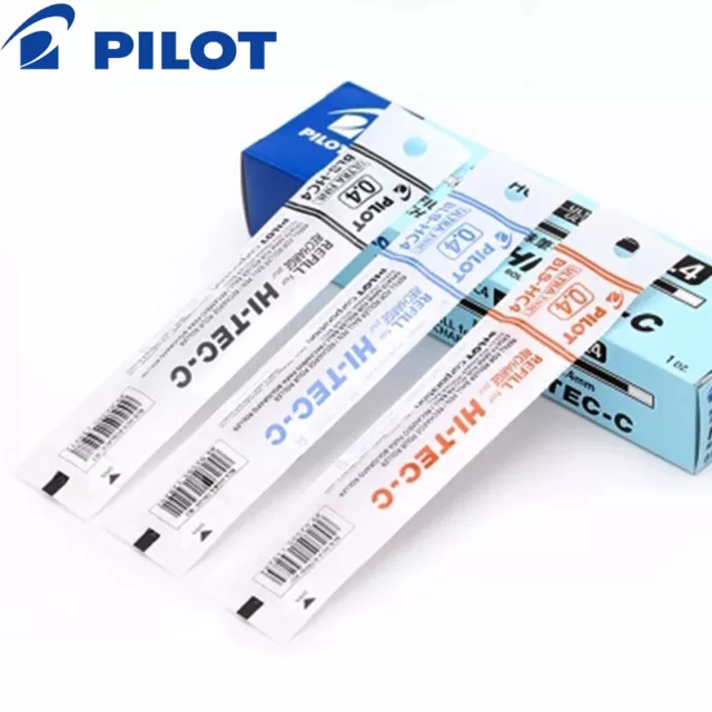 5x Pilot Hi Tec C BLACK Blue Red Refills Ink Pens 0.4mm Japan Fine Point BLS-HC4