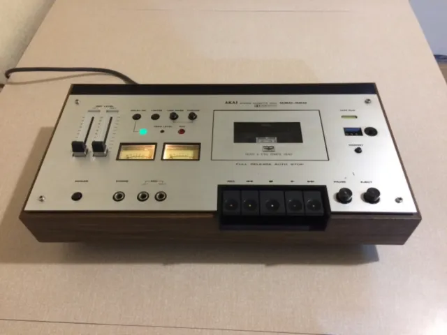 Akai GXC-46D Vintage Stereo Cassette Deck Player Parts Repair Untested Cord  Cut