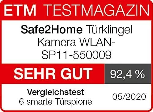 Safe2Home Türklingel Funk mit Kamera und Gegensprechanlage WLAN - Nachtsicht - Z 2