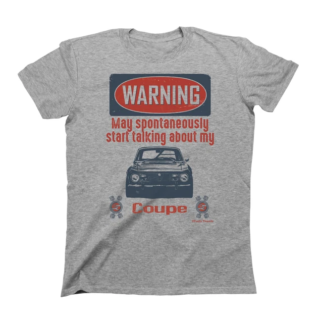 Mens WARNING May Spontaneously Talk About My COUPE Alfa Romeo gtv Organic TShirt