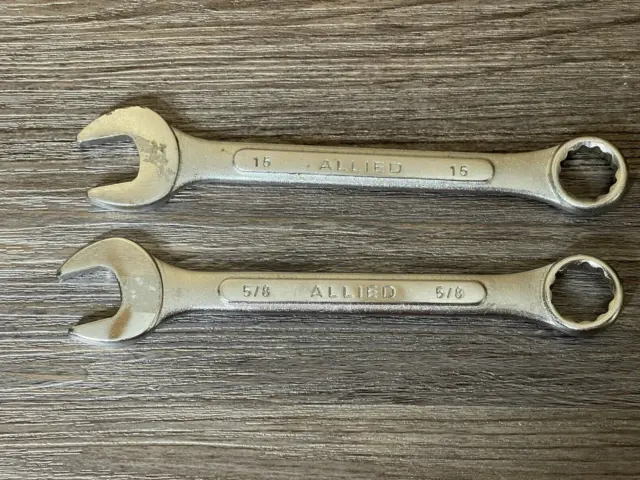 Allied Open End Box End Wrenches Lot of 2 Drop Forged Steel