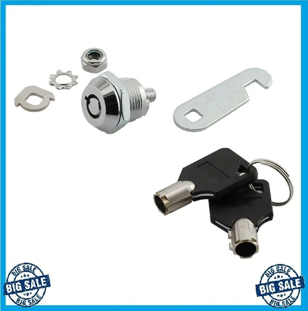 Universal Safe Tool Box Lock Chest Key Storage Truck Cylinder Cabinet Chrome