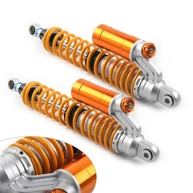SET Stoßdämpfer Federbein Gasdruck 320mm einstellbar, orange