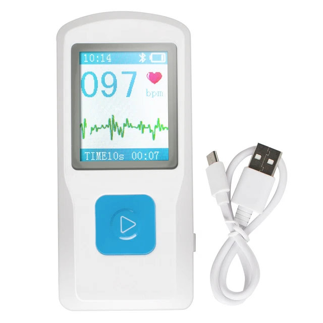 Carejoy Portable Laboratory ECG EKG Machine Heart Beat Monitor,Blueteeth-PM10